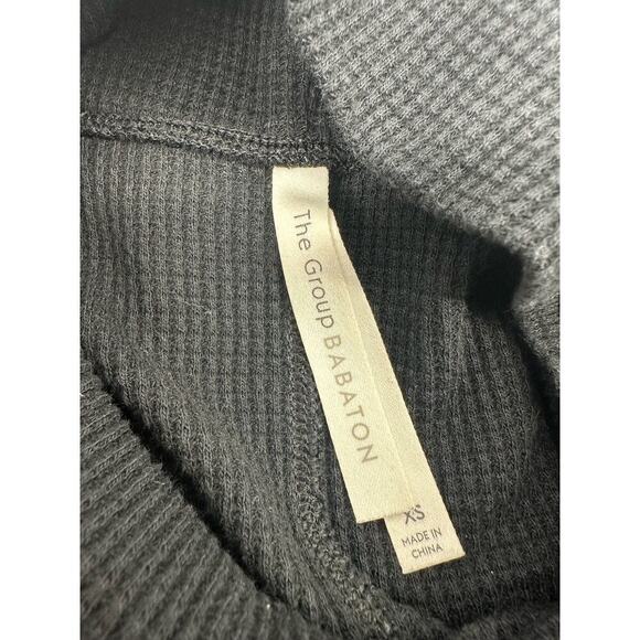 Aritzia The Group by Babaton waffle knit Cowl Neck Long Sleeve Size XS black - Picture 8 of 9